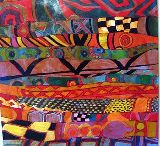 Linda Arthurs; ABSTRACT 33, 2008, Original Painting Other, 24 x 24 inches. Artwork description: 241  colorful and detailed multi media ...