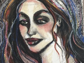 Luise Andersen, '2016 September ArtDoodle ...', 2016, original Pastel, 18 x 24  x 1 inches. Artwork description: 15771     2016, September , , , from black soft pastel to need express in soft pastels hues. .   ...