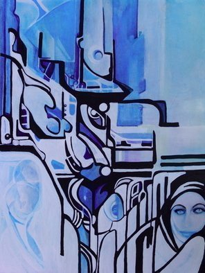 Luise Andersen, June 4 2018 detail 2 phase ..., 2008, Original Painting Acrylic, size_width{BLUE_Updt_Morning_Light_Pic_NovTwthr-1227460555.jpg} X 24 inches