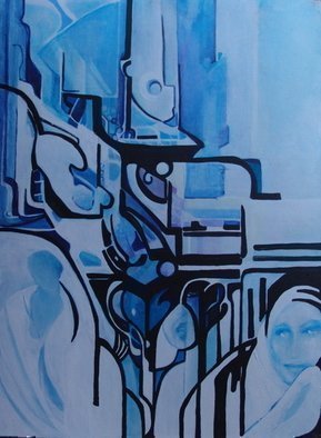 Luise Andersen, June 4 2018 detail 2 phase ..., 2008, Original Painting Acrylic, size_width{BLUE____UPDATE_II__Nighttime_pic_-1226876923.jpg} X 28 inches