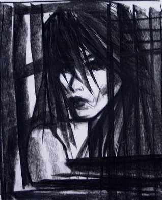 Luise Andersen, 'BOXED IN   No I Mignon Ex...', 2007, original Drawing Charcoal, 14 x 17  inches. Artwork description: 94971  IS MY FEEL- WHEN NEED TO 'BREATHE' . . AND DIFFICULT. REFUSE TO LET FEAR OVERTAKE ME AND DEBILITATE INSIDE- I AM A VERY STRONG HUMAN- OR I WOULD NOT BE HERE. . FEAR HAS POWER- SPECIALLY, WHEN IT IS FEAR OF THE' UNKNOWN' . . I ADVISED MANY, NOT TO LET ...