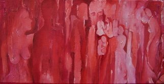 Luise Andersen, 'CRIMSON REDS MAGENTAS ORA...', 2008, original Painting Oil, 24 x 8  x 2 inches. Artwork description: 100119  FORGET AROUND YOU. . LOOK AT THIS WORK AND STAY THERE. . IF YOU HAVE BEEN ONE OF THAOUSANDS WHO FOLLOW THIS ARTPIECE IN PROGRESS. . THEN YOU WILL SEE THE IMAGES/ VISAGES/ BODYLANGUAGE, HUES, LINES. . OHHH YESSSS. . . I CREATIVELY WORKED HOURS AND HOURS TODAY. . SINCE 7: 45 a. m.  ...
