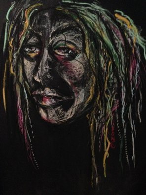Luise Andersen, 'DRAWING NOV 17 2014', 2014, original Pastel, 20 x 26  x 1 inches. Artwork description: 24087  drew late evening     . . soft pastels on large black art paper    ...
