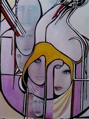 Luise Andersen, June 4 2018 detail 2 phase ..., 2006, Original Painting Acrylic, size_width{FRACTIONS_OF_A_MOMENT__CLOSE_IN_ON_VISAGES_Dec_Second-1165114316.jpg} X 24 inches