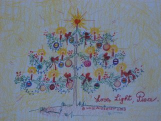 Luise Andersen, 'For The LOVE  LIGHT  PEACE', 2013, original Drawing Pencil, 12 x 9  x 1 inches. Artwork description: 30423  Wish for All THE LIGHT OF SPIRIT . . LOVE. . PEACE. .to build a safe. . loving . . poverty, hunger free life existence  in our World. . . . Embrace . . listen encourage. . helpAlso for our Planet. . the Nature. . Animals All That Lives. . . ...