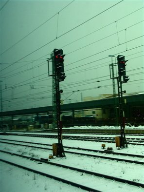 Luise Andersen, 'German Travels   PASSAU  ...', 2007, original Photography Other, 9 x 11  inches. Artwork description: 79527   Always like to see these lights. . and wait for them to change. .  Like robots. . kind of in shape. .  to me. . Here with snow. . specially....