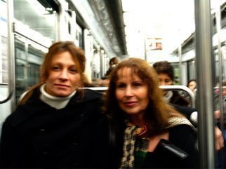 Luise Andersen, 'Late Night On Metro In Paris', 2006, original Photography Other, 7 x 5  inches. Artwork description: 77151  At last met Simona Cao, Manager Of Camaver Kunsthaus Gallery International In Sondrio, Northern Italy. She ran an exhibition for my masterpieces of the Mignon Series c) in her gallery in Sondrio. Here we ride the Metro after Inauguration of my first ever Solo Show ( always shared ...