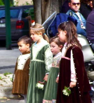 Luise Andersen, 'MEDIEVAL FESTIVAL PARADE ...', 2006, original Photography Color, 10 x 8  inches. Artwork description: 74379 . . . they hold each other by the hand. . . the girls enjoy. . but the boy looks a little like. . I could do this without hand- holding. . their facial expressions. . let me guess. .  maybe you too. . and all of us something different. . but one thing for sure. . their parents. . want ...