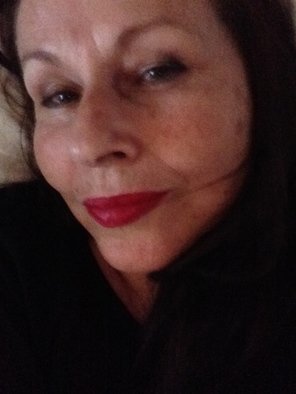 Luise Andersen, 'Mignon C  September 15 2014', 2014, original Photography Color, 24 x 18  x 1 inches. Artwork description: 24879   Sept. 15,2014. . put my Coco Red on lips. . a touch of dark brown liner , the light behind me. . or in face. . hmmm and ready for a new profile pic. . untouched imagesRoof falls on head. . kind of thing. . so. . as most of the time. . get to ...