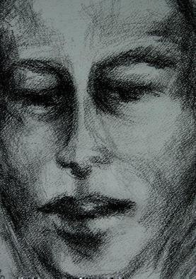 Luise Andersen, 'REGRET', 2005, original Drawing Charcoal, 11 x 15  inches. Artwork description: 71211 Expression draws You in. .   Very good Drawing . . reflection of mood. . Nothing superficial. .   ll/ 2005   ' mignon'. ....