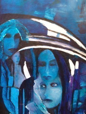 Luise Andersen, June 4 2018 detail 2 phase ..., 2009, Original Painting Acrylic, size_width{VEILS_Moving_in_other_direction_within_BLUE_Octelvn-1255295947.jpg} X  