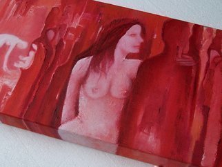 Luise Andersen, ' Angle On Reds  March First', 2008, original Painting Oil, 24 x 8  x 3 inches. 