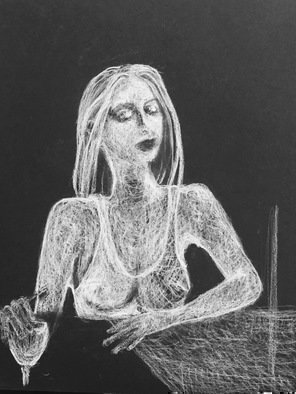 Luise Andersen, 'Another Page Dessin Noir', 2017, original Drawing Charcoal, 9 x 12  inches. Artwork description: 14187 very hot. with portable cooler , it is 91 F. . outside 107+. draw in this high temperature. . taking it easy. . am not certain about abstract in this work. yes , it is. somewhat. . and then it is not. I want , is express. let creative spirit s voice  free . not ...