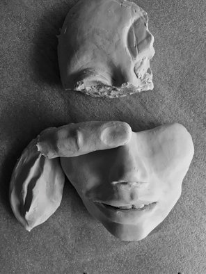 Luise Andersen, 'Dearling S Dream IIB APRI...', 2015, original Sculpture Clay, 6 x 6  x 5 inches. Artwork description: 22107    captured sculpted image in black and white etc. the way light touched. . reconstructed previous into female form. . sensual in symbolic. . forms too . . so will take photographic images. . for the creative two dimensional from three dimensional art work/ sciulpture. .. .   ...