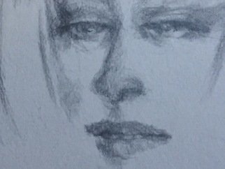 Luise Andersen, 'Earlymorning Sketch1 Feb5 2018', 2018, original Drawing Pencil, 9 x 12  inches. Artwork description: 5871 Monday mirning, February 5,2018- detail of  1- - well. . just had to,  hand  already urges . . still have one more page of this size textured w c paper left. and remember, it all begins with this little dot or line by creative spirit. . soul connection. . ...
