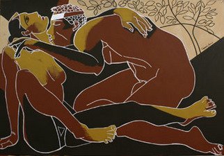 Jose Luis Lazaro Ferre, 'Eros', 2006, original Painting Acrylic, 112 x 76  x 1 cm. 