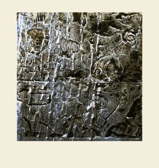 Jose Luis Lazaro Ferre; Ruins, 2017, Original Bas Relief, 60 x 63 cm. Artwork description: 241 Mixed media, paper, collage, ink by hand...