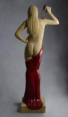 Lee Forester; Lady In Red, 2020, Original Sculpture Wood, 85 x 206 cm. Artwork description: 241 I started work on this sculpture at the beginning of the Spanish Covid- 19 lockdown, in March 2020. I never expected that we d still be under restrictions 9 months later, when I finished it in December 2020.Based on a local Spanish model who posed in ...