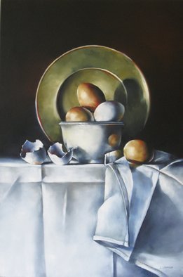 Daniele Lemieux, Still Life with Ladybug, 2012, Original Painting Oil, size_width{Simply_Eggs-1521491263.jpg} X 30 inches