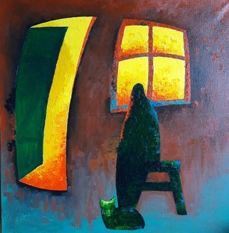 Leonid Shatsylo; Last Thing Summer, 2020, Original Painting Oil, 90 x 90 inches. Artwork description: 241 the end of a lived life is loneliness. remember your family do not leave them. ...