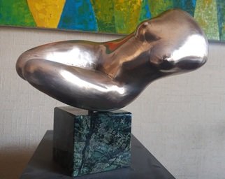 Leonid Shatsylo; River, 2021, Original Sculpture Bronze, 15 x 22 cm. Artwork description: 241 Sculpted by Leo Adam, 1959River, 2021,15x22x10 cm   1. 80 kgbronze, marble...