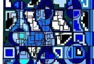 Leo Evans, 'BLUE FONTANA', 2015, original Computer Art, 15.5 x 18  inches. Artwork description: 4683                                                                                                                                                                                                                                                                                                                  