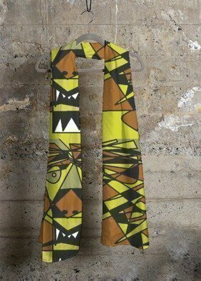 Leo Evans, 'THE LION SCARF', 2016, original Other,    inches. Artwork description: 4287  Digital Art on fabric  Cashmere Modal Scarf                                                                                                                                                                                                                                                                                                                        WITHOUT SIGHT  BY LEO EVANS  LEOEVANS. COM  ALL RIGHTS RESERVED  2014                                                                                                                                                                                                                                                                                                                               ...