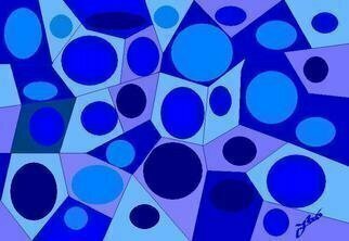 Leo Evans, 'TIGER BLUE', 2015, original Computer Art, 15.5 x 18  inches. Artwork description: 4683                                                                                                                                                                                                                                                                                                              