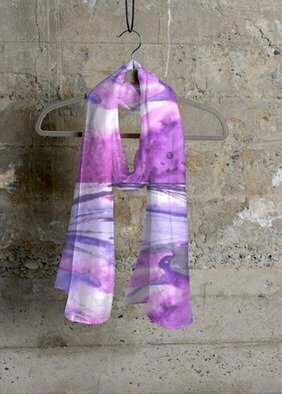 Leo Evans, 'The Purple One', 2016, original Other,    inches. Artwork description: 4287     Digital Art on fabric  Cashmere Silk Scarf    