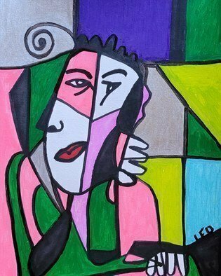 Leo Evans, 'Me And Her Her And Me', 2021, original Mixed Media, 9 x 14  inches. Artwork description: 1911 New Art by Leo Evans   Me and her , her and me   Acrylic Pen, Marker, Permanent Marker...