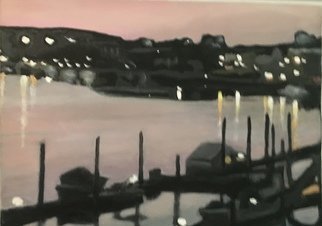 Patricia Leone; Evening In Thunderbolt, 2019, Original Painting Oil, 24 x 18.1 inches. Artwork description: 241 Sunrise on Wilmington River along the intercostal waterway in the fishing village of Thunderbolt, Georgia...