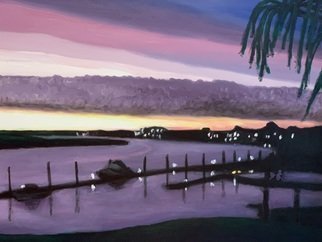 Patricia Leone; Winter Sunrise In Thunderbolt, 2019, Original Painting Oil, 24 x 18 inches. Artwork description: 241 Sunrise on Wilmington River along the intercostal waterway at sunrise in the fishing village of Thunderbolt, Georgia. ...