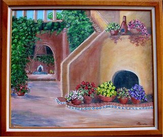 Leonore Marie; Courtyard, 2015, Original Painting Acrylic, 24 x 18 inches. Artwork description: 241  a garden outside of Tucson, Arizona  ...