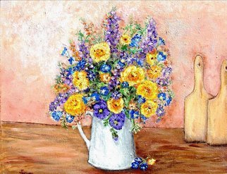 Leonore Marie; Wildflowers, 2015, Original Painting Acrylic, 24 x 18 inches. Artwork description: 241  a still life ...