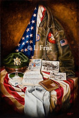 Lisa Frist; They Gave Their All, 2014, Original Painting Oil, 24 x 36 inches. Artwork description: 241 WWII B17 Bomber...