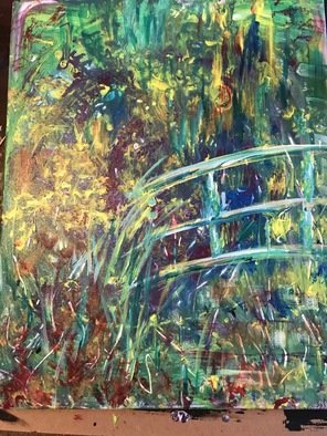 Pamela Gilbert; Lillies Of The Water, 2018, Original Painting Acrylic, 16 x 20 inches. Artwork description: 241 Inspiration of la Bassin aux Nympheas...