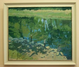 Lea Liblik, , , Original Painting Oil, size_width{Fishermen-1604570758.jpg} X  