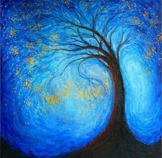 Lidia Kirov; TREE OF LIFE , 2011, Original Printmaking Giclee, 35 x 35 inches. Artwork description: 241  This is an original 1000 Prints on canvas signed and numbered , its from the original oil painting the tree of life by Lidia Kirov ...