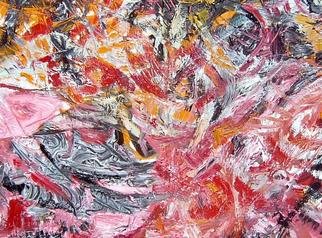 Lidya Tchakerian; Untitled, 2004, Original Painting Oil, 60 x 48 inches. Artwork description: 241 Abstract Expressionist, New Expressionist paintingThis is survival of sea creatures under the ocean where the colors of the sun is reflected implementing the power of life....