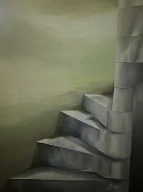 Liesel Du Plessis; Napoleons Escape, 2011, Original Painting Oil, 70 x 100 cm. Artwork description: 241   Staircase Concrete Holland Stairs     ...