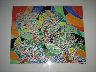 Ljiljana Lazicic Putnik; Olive Trees, 2005, Original Mixed Media, 46 x 37 cm. Artwork description: 241 Drawing in mixed media ( ink, gouache, metalic markers) on 300gr Fabriano paper, ex- tempore Vodnjan- Dignano, Istria 2005...