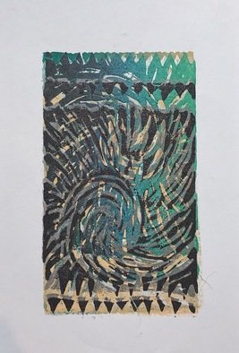 Elizabeth  Ames; Daydream, 2018, Original Printmaking Linoleum, 5 x 7 inches. Artwork description: 241 This is an abstract reductive relief printed from linoleum. ...