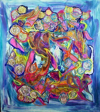 Lisa Mee; Cosmic Energy, 2021, Original Mixed Media, 38 x 42 inches. Artwork description: 241 A spinning web of cosmic energies are evoked in this otherworldly canvas painting. ...