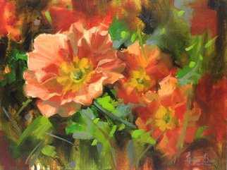 Livia Dias; A Glimpse Of Sunshine, 2017, Original Other, 30 x 40 cm. Artwork description: 241 This is a painting that captures the effects of  light on vibrant Polyanthus flowers and their liveliness. ...