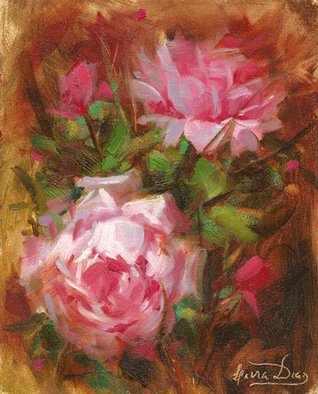 Livia Dias; Roses, 2017, Original Other, 20 x 30 cm. Artwork description: 241 This is a study if roses done on location - Plein Air...
