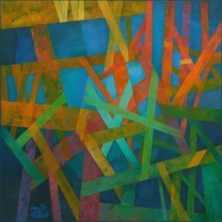 Robert Pelles; Encounters, 2018, Original Painting Acrylic, 100 x 100 cm. Artwork description: 241 Based on my inner intuition, inspiration.Original, colourful, harmonic, abstract...