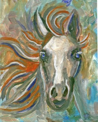 Linda Mears; Horse Portait 101, 2018, Original Painting Acrylic, 8 x 10 inches. Artwork description: 241  Linda Mears Lstd, Original painting, on 8x10in archival canvas board, of a horse portrait.  Painting of animal, portrait painting, horse painting, ...