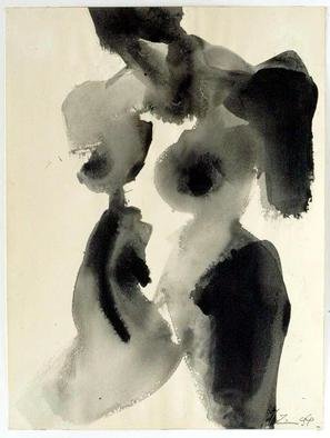 Andreas Loeschner Gornau, 'Nude Study 3', 1994, original Drawing Gouache, 36 x 48  cm. Artwork description: 2793   gouache on paper 36 x 48 cm / Signatur A. Loschner   Signatur A. Loschner 94    ...