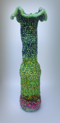 Andreas Loeschner Gornau, 'Small Vase 7, Picture 1 Of 5', 2014, original Textile, 15 x 40  x 15 cm. Artwork description: 2103  Small vase 7, picture 1 of 5 Crochet over glass 15 x 15 x 40 cm by Andreas Loeschner- Gornau 2014      ...