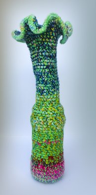 Andreas Loeschner Gornau, 'Small Vase 7, Picture 4 Of 5 ', 2014, original Textile, 15 x 40  x 15 cm. Artwork description: 1758     Small vase 7, picture 4 of 5 Crochet over glass 15 x 15 x 40 cm by Andreas Loeschner- Gornau 2014         ...